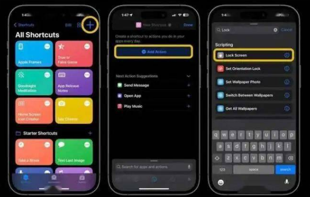 宜川苹果14锁屏维修店分享iPhone14升级iOS16.4后如何创建锁屏快捷方式 